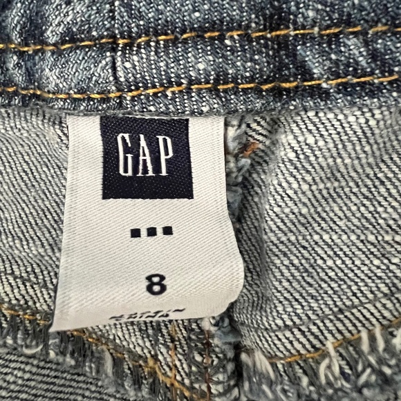 VTG Gap Stonewash Denim Stretch Mini Skirt Sz 8 - Picture 5 of 7